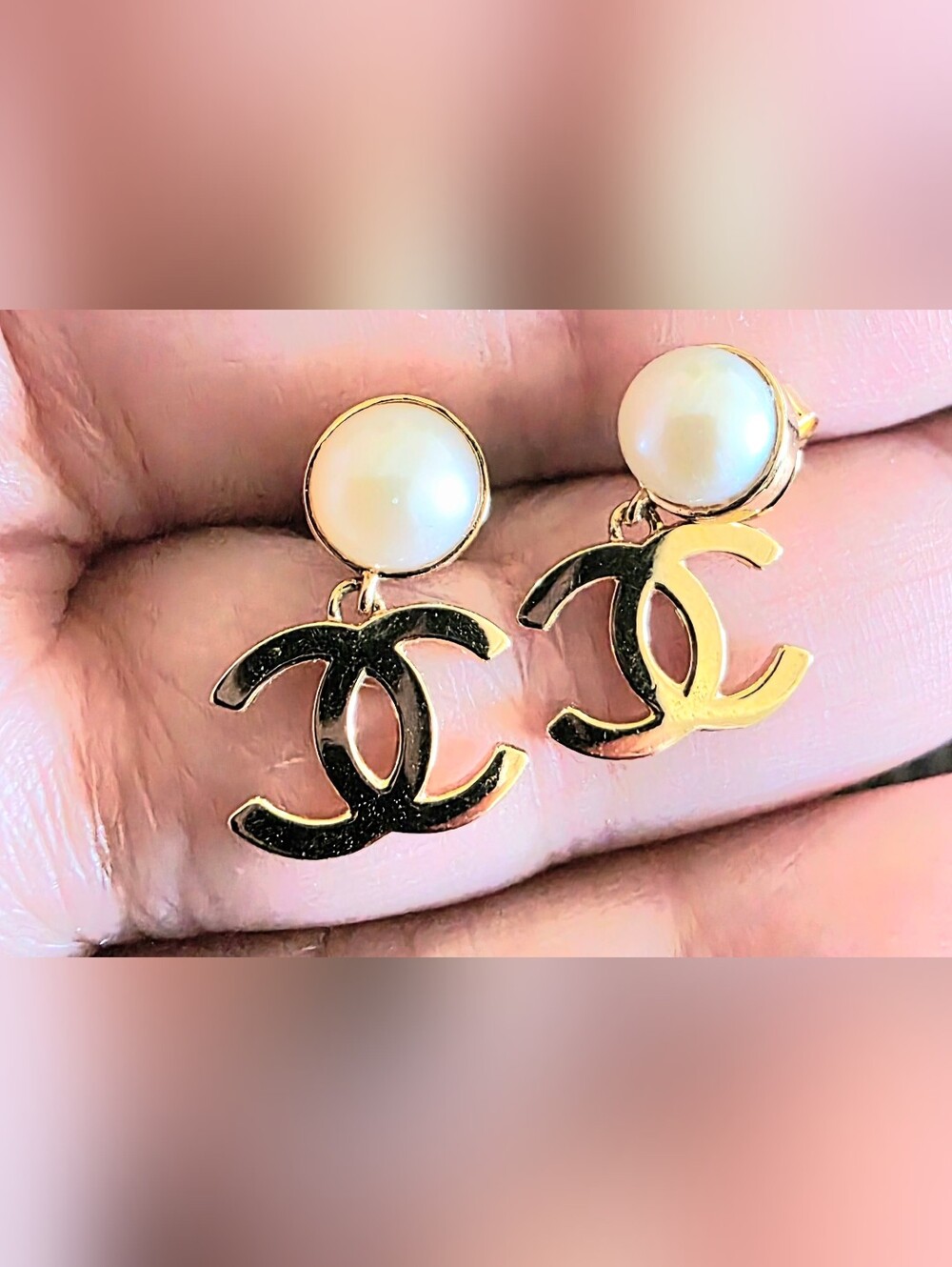 🪷18k Gold Pearl Drop Earrings